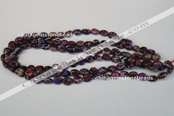 CDE389 15.5 inches 10*12mm nugget dyed sea sediment jasper beads