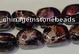 CDE395 15.5 inches 12*16mm nugget dyed sea sediment jasper beads