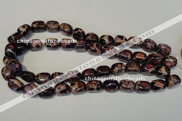 CDE395 15.5 inches 12*16mm nugget dyed sea sediment jasper beads