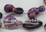 CDE42 15.5 inches 15*24mm petal shaped dyed sea sediment jasper beads