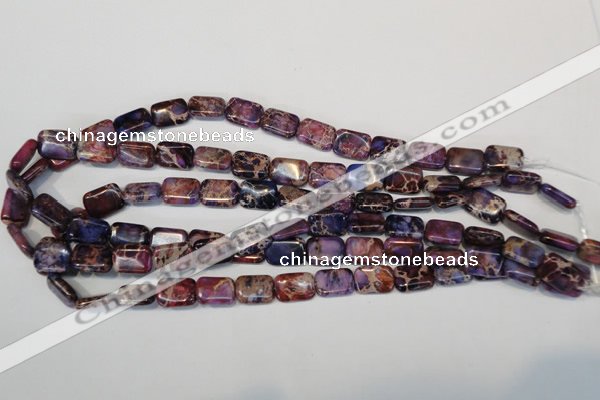 CDE435 15.5 inches 10*14mm rectangle dyed sea sediment jasper beads