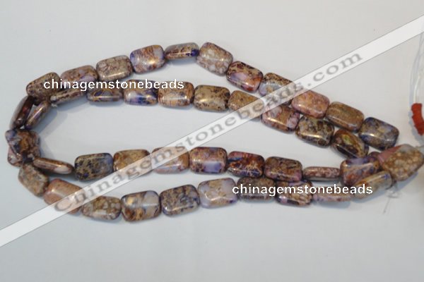 CDE437 15.5 inches 13*18mm rectangle dyed sea sediment jasper beads