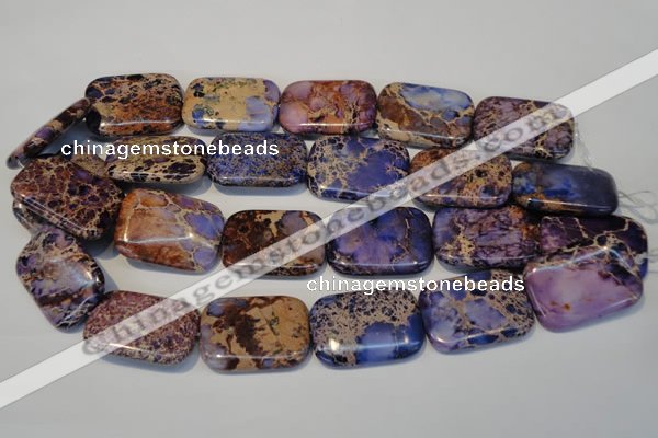 CDE442 15.5 inches 25*35mm rectangle dyed sea sediment jasper beads