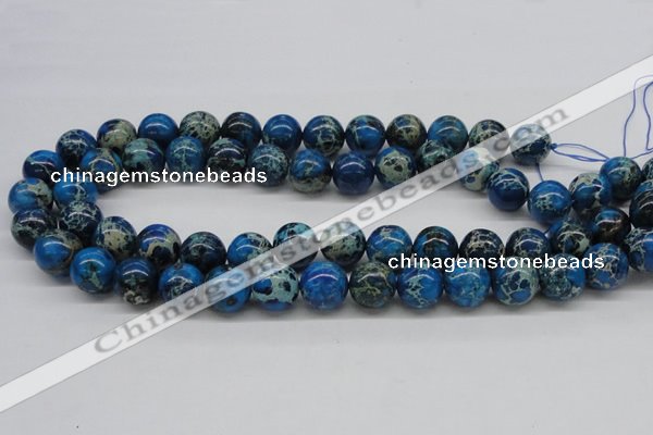 CDE46 15.5 inches 14mm round dyed sea sediment jasper beads wholesale