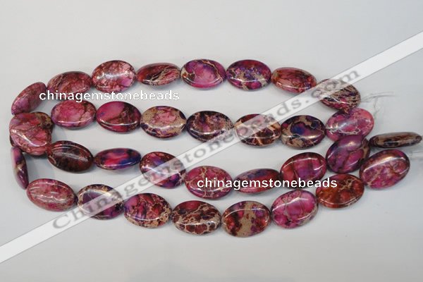 CDE475 15.5 inches 18*25mm oval dyed sea sediment jasper beads