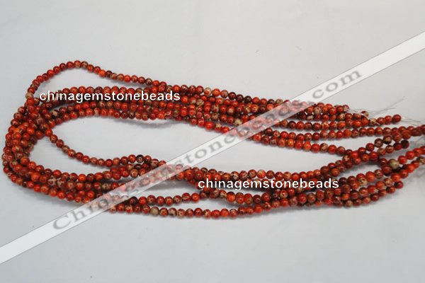 CDE490 15.5 inches 4mm round dyed sea sediment jasper beads