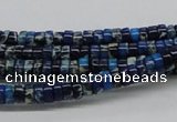 CDE50 15.5 inches 3*6mm coin dyed sea sediment jasper beads wholesale