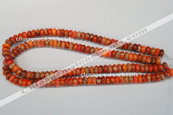 CDE501 15.5 inches 6*10mm rondelle dyed sea sediment jasper beads