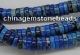 CDE51 15.5 inches 3*10mm coin dyed sea sediment jasper beads