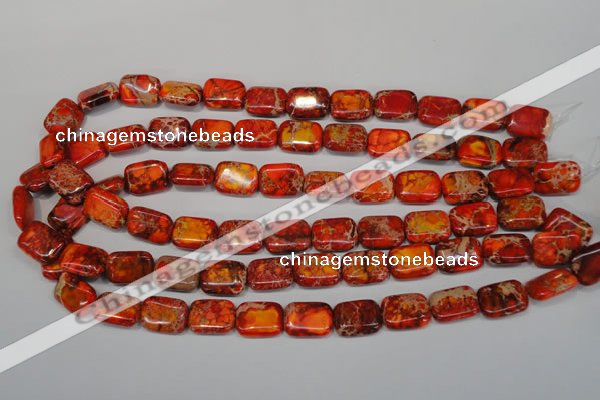 CDE553 15.5 inches 12*16mm rectangle dyed sea sediment jasper beads