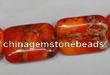CDE556 15.5 inches 18*25mm rectangle dyed sea sediment jasper beads