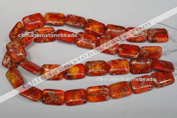 CDE556 15.5 inches 18*25mm rectangle dyed sea sediment jasper beads