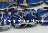 CDE57 15.5 inches 22*30mm rectangle dyed sea sediment jasper beads