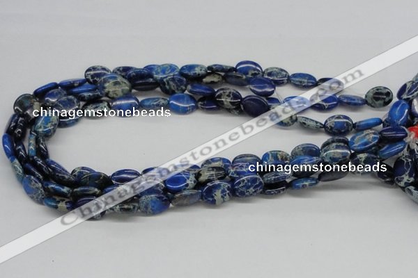 CDE58 15.5 inches 12*16mm oval dyed sea sediment jasper beads