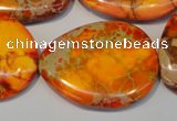 CDE580 20*25mm - 28*35mm freeform dyed sea sediment jasper beads