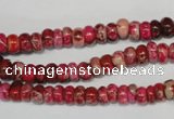 CDE584 15.5 inches 3*6mm rondelle dyed sea sediment jasper beads