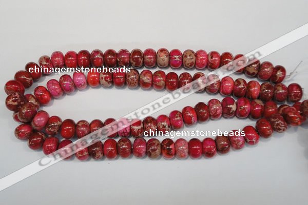 CDE588 15.5 inches 9*14mm rondelle dyed sea sediment jasper beads