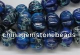 CDE59 15.5 inches 10*14mm pumpkin dyed sea sediment jasper beads