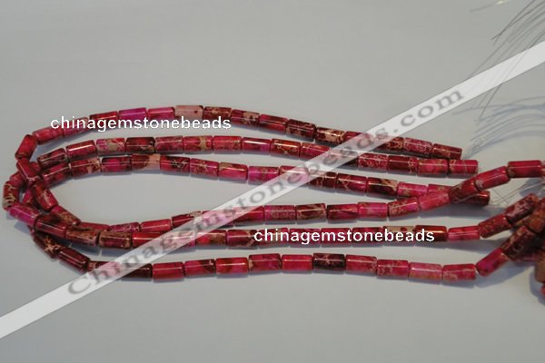 CDE591 15.5 inches 6*12mm tube dyed sea sediment jasper beads