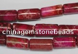 CDE594 15.5 inches 8*16mm tube dyed sea sediment jasper beads