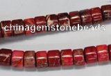 CDE596 15.5 inches 4*8mm tube dyed sea sediment jasper beads