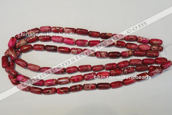 CDE598 15.5 inches 8*16mm column dyed sea sediment jasper beads