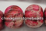 CDE610 15.5 inches 22*30mm pumpkin dyed sea sediment jasper beads