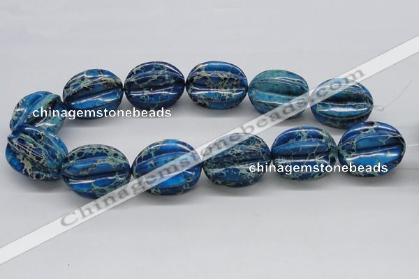 CDE62 15.5 inches 25*33mm star fruit shaped dyed sea sediment jasper beads