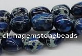 CDE63 15.5 inches 12*15mm nuggets dyed sea sediment jasper beads