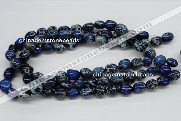 CDE63 15.5 inches 12*15mm nuggets dyed sea sediment jasper beads