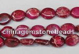 CDE642 15.5 inches 8*10mm oval dyed sea sediment jasper beads