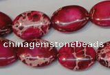 CDE646 15.5 inches 15*20mm oval dyed sea sediment jasper beads