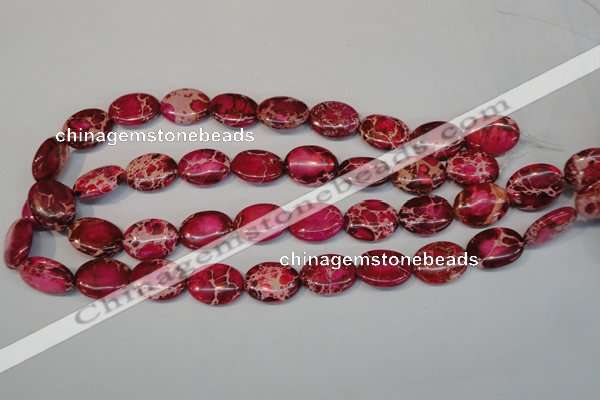 CDE646 15.5 inches 15*20mm oval dyed sea sediment jasper beads