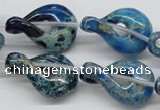 CDE66 15.5 inches 20*30mm petal shaped dyed sea sediment jasper beads