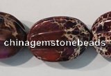 CDE701 15.5 inches 22*28mm star fruit shaped dyed sea sediment jasper beads