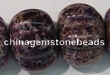 CDE702 15.5 inches 26*32mm pumpkin dyed sea sediment jasper beads