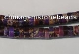 CDE704 15.5 inches 3*6mm heishi dyed sea sediment jasper beads