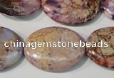 CDE712 15.5 inches 22*30mm oval dyed sea sediment jasper beads