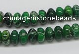 CDE72 15.5 inches 6*10mm rondelle dyed sea sediment jasper beads