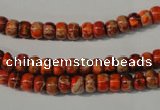 CDE731 15.5 inches 4*6mm rondelle dyed sea sediment jasper beads