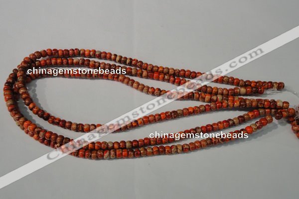 CDE731 15.5 inches 4*6mm rondelle dyed sea sediment jasper beads