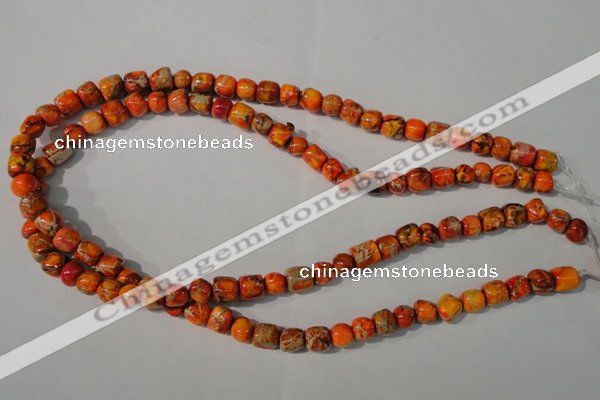 CDE732 15.5 inches 6*7mm – 8*9mm nuggets dyed sea sediment jasper beads