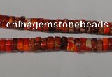 CDE733 15.5 inches 3*6mm heishi dyed sea sediment jasper beads