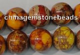 CDE742 15.5 inches 16mm round dyed sea sediment jasper beads