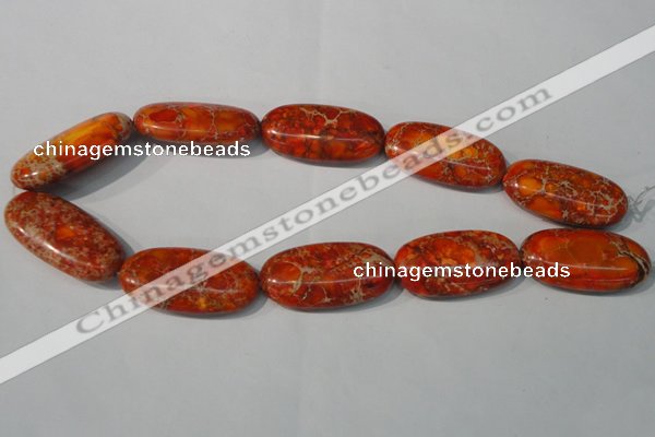 CDE752 15.5 inches 20*40mm oval dyed sea sediment jasper beads