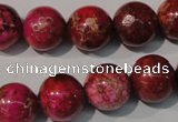 CDE762 15.5 inches 14mm round dyed sea sediment jasper beads