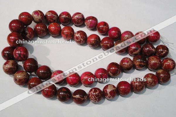 CDE763 15.5 inches 16mm round dyed sea sediment jasper beads