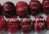 CDE767 15.5 inches 15*18mm pumpkin dyed sea sediment jasper beads