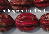 CDE769 15.5 inches 18*25mm star fruit shaped dyed sea sediment jasper beads