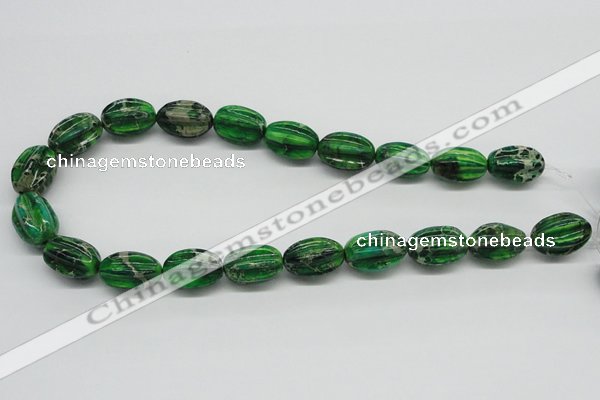 CDE77 15.5 inches 14*20mm star fruit shaped dyed sea sediment jasper beads